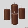 Kép 1/3 - Adventi gyertya matt barna Barna 4x4x6cm darabos! a termék ára 1db-ra értendő!