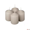 Kép 1/3 - Adventi gyertya matt Pasztel szürke 4x4x6cm darabos! a termék ára 1db-ra értendő!