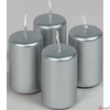 Kép 4/4 - Adventi gyertya metál ezüst intenzív Ezüst 4x4x6cm darabos! a termék ára 1db-ra értendő!