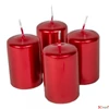 Kép 1/3 - Adventi gyertya metál Metál Piros 4x4x6cm darabos! a termék ára 1db-ra értendő!