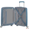 Kép 3/4 - American Tourister Soundbox Stone Blue kabinbőrönd - TSA zárral!