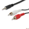 Kép 1/2 - Audio kábel 3,5mm jack-2xRCA 2,5 m EQUIP