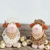 Kép 2/2 - Bárány barna kerámia 12cm szőrmés figura (2-féle) 1db/ár SDGW26  tavasz húsvét