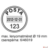 Kép 2/2 - Bélyegző Trodat 46119 dátumbélyegző O 19 mm, dát.: 3 mm