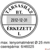 Kép 2/2 - Bélyegző Trodat 46125 dátumbélyegző O 25 mm, dát.: 3 mm