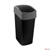 Kép 1/2 - Billenős szemetes 45l CURVER Pacific flip bin fekete/ezüst