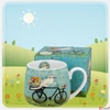 Kép 2/3 - Bögre porcelán 430ml dobozban, Bicycle