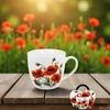 Kép 2/3 - Bögre porcelán 460ml díszcsomagolásban, Classic Poppies
