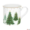 Kép 1/2 - Bögre Porcelán karácsonyi 3dl Festive Trees dobozban
