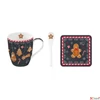 Kép 1/3 - Bögre Porcelán karácsonyi 3,5dl Gingerbread kanállal,poháralátétte dobozban