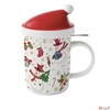 Kép 4/5 - Bögre Porcelán karácsonyi 3,7dl tetővel fémszűrővel,Christmas Frie dobozban