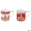 Kép 1/2 - Bögre Porcelán karácsonyi 3,5dl Fancy Gingerbread 2db-os dobozban