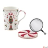 Kép 1/2 - Bögre Porcelán karácsonyi 3,5dl szűrős tetővel Nutcracker Twist dobozban