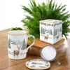 Kép 3/3 - Bögre porcelán szűrővel 3,5dl tetővel White Forest dobozban