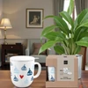 Kép 3/3 - Bögreszett porcelán 4dl tetővel rozsdamentes szűrővel dobozban
