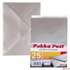 Kép 1/4 - Boríték C6 szilikonos Pukka PadSilver, ezüst