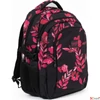 Kép 1/8 - Budmil ovális hátizsák 25' Fekete-Pink Mintás,33x46x21cm 10110149/S89