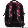 Kép 3/8 - Budmil ovális hátizsák 25' Fekete-Pink Mintás,33x46x21cm 10110149/S89