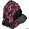 Kép 4/8 - Budmil ovális hátizsák 25' Fekete-Pink Mintás,33x46x21cm 10110149/S89