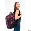 Kép 7/8 - Budmil ovális hátizsák 25' Fekete-Pink Mintás,33x46x21cm 10110149/S89