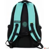 Kép 3/8 - Budmil ovális hátizsák 25' Menta-Fekete,33x49x28cm 10110183/S48