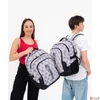 Kép 7/8 - Budmil ovális hátizsák 25' Szürke Mintás-Fekete,33x46x21cm 10110149/S84