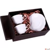 Kép 1/3 - Csésze+alj Porcelán 250ml, 2 személyes, dobozban Bella Rosa