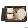Kép 2/2 - Csésze+alj Porcelán 250ml, 2 személyes,dobozban