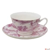 Kép 1/4 - Csésze+alj Porcelán 2,5dl keleti tájas, pink