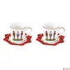 Kép 1/2 - Csésze+alj Porcelán karácsonyi 100ml Vintage Nutcracker 2db-os dobozban