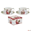 Kép 2/2 - Csésze+alj Porcelán 2,4dl Santa Is Coming 2db-os dobozban