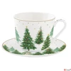 Kép 1/2 - Csésze+alj porcelán reggeliző 4dl Festive Trees dobozban