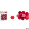 Kép 2/2 - Dekor pompom 1,5cm vegyes piros 1,5cm 50db-os 25