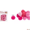 Kép 2/2 - Dekor pompom 1,5cm vegyes rózsaszín 1,5cm 50db-os 25