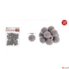 Kép 2/2 - Dekor pompom szürke 1cm 120db-os 25
