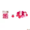 Kép 2/2 - Dekor pompom vegyes rózsaszín 1cm 120db-os 25