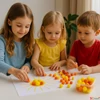 Kép 1/2 - Dekor pompom vegyes sárga 1cm 120db-os 25