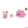 Kép 2/2 - Dekor pompom világos rózsaszín 3cm 10db-os 25