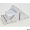 Kép 2/2 - Díszdoboz felnyitható kocka fiókkal márvány 23,5x20,5x20,5cm 