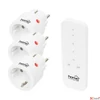 Kép 1/3 - Dugalj szett 3 aljzat távirányítóval 2300 W HOME fehér