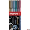 Kép 1/3 - Ecsetiron készlet Kores Metallic Style, 6 metál szín