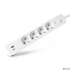 Kép 1/6 - Elosztósor 4 aljzat 1 5 m USB kapcsolóval ENTAC fehér