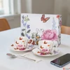 Kép 2/10 - Eszpresszó csésze aljjal SUMMER 2sb/szett porcelán Díszdobozban