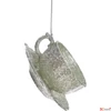 Kép 1/2 - Karácsonyi 9cm Ezüst csésze Csésze+alj 8,5x8,5x4,5cm ezüst Csepp dekor trend 2019/20