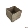 Kép 2/2 - Fa dekor tároló szürkésbarna koptatott  9x9x8cm