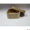 Kép 1/2 - Fa doboz peremes lekerekített 14x14,5x5, fedeles