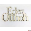 Kép 1/2 - Fa felirat 11,5x20cm Édes Otthon, koszorúra, natúr