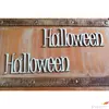 Kép 1/3 - Fa felirat tábla Halloween nyomtatott 15cmx4.5cmx3mm 2db/cs