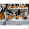 Kép 3/3 - Fa felirat tábla Halloween nyomtatott 15cmx4.5cmx3mm 2db/cs