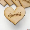 Kép 3/3 - Fa felirat tábla Szeretlek 4cmx4.5cmx3mm 10db/cs